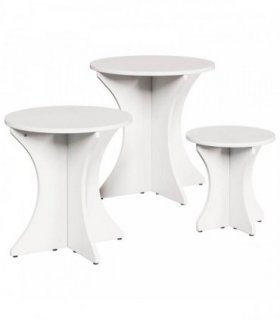 vidaXL Coffee Table 3 pcs White — V0672064657