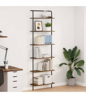 vidaXL Bookshelf Smoked Oak 60 x 24 x 203 cm Engineered wood