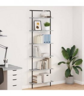 vidaXL Bookshelf Grey Sonoma 60 x 24 x 203 cm Engineered wood