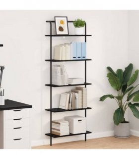 vidaXL Bookshelf Black Oak 60 x 24 x 168 cm Engineered wood