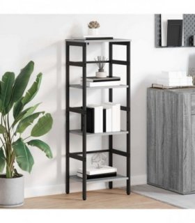 vidaXL Bookshelf Grey Sonoma 40 x 29.5 x 115 cm Engineered Wood