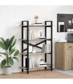 vidaXL Bookshelf Sonoma Oak 100 x 33.5 x 140 cm Engineered Wood