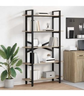 vidaXL Bookshelf Sonoma Oak 100 x 33.5 x 178 cm Engineered Wood