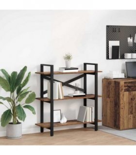 vidaXL Bookshelf Old Wood 100 x 33.5 x 102 cm Engineered Wood