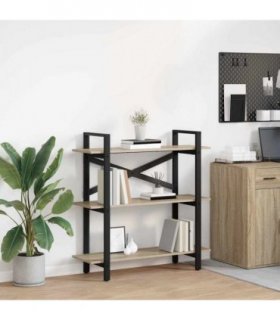 vidaXL Bookshelf Sonoma Oak 100 x 33.5 x 102 cm Engineered Wood