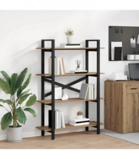 vidaXL Bookshelf Artisan Oak 100 x 33.5 x 140 cm Engineered Wood