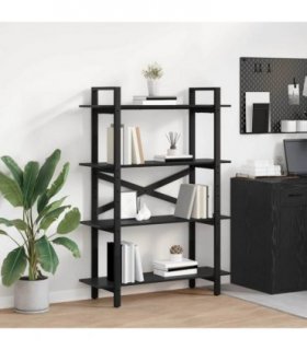vidaXL Bookshelf Black Oak 100 x 33.5 x 140 cm Engineered Wood
