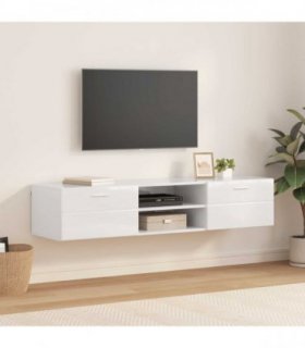 vidaXL Wooden Cabinet Concrete Grey 150 x 39 x 30 cm Engineered Wood — Model: TV Cabinet with 2 drawers
