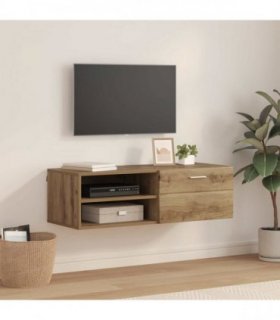 vidaXL Wooden Cabinet Artisan Oak 100.5 x 39 x 30 cm Engineered Wood — Model: TV cabinet with 1 drawer