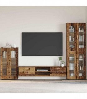 vidaXL Sideboard FLORIN Old Wood 55.5 x 29 x 100 cm Engineered Wood — Model: Freestanding cabinet