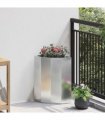 vidaXL Corner Planter Silver 30 x 30 x 50 cm Galvanised steel