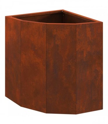 vidaXL Corner Planter Rusty 30 x 30 x 35 cm Weathering steel