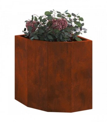 vidaXL Corner Planter Rusty 30 x 30 x 35 cm Weathering steel