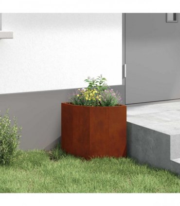 vidaXL Corner Planter Rusty 30 x 30 x 35 cm Weathering steel