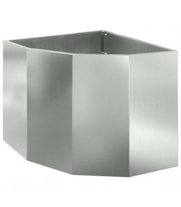 vidaXL Corner Planter Silver 60 x 60 x 50 cm Galvanised steel