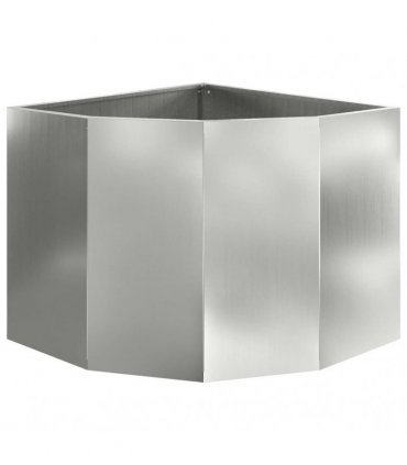 vidaXL Corner Planter Silver 60 x 60 x 50 cm Galvanised steel
