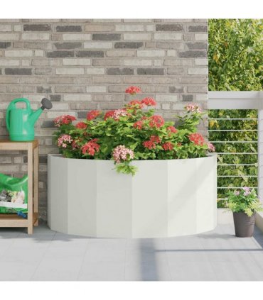 vidaXL Planter White 120 x 60 x 50 cm Steel