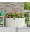 vidaXL Planter White 120 x 60 x 50 cm Steel