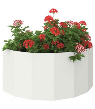 vidaXL Planter White 120 x 60 x 50 cm Steel