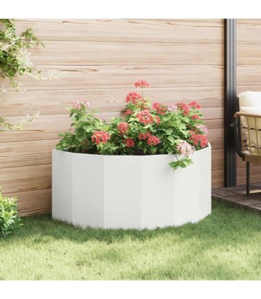 vidaXL Planter White 120 x 60 x 50 cm Steel