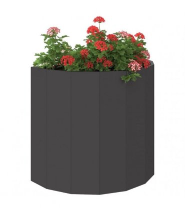 vidaXL Planter Black 60 x 30 x 50 cm Steel