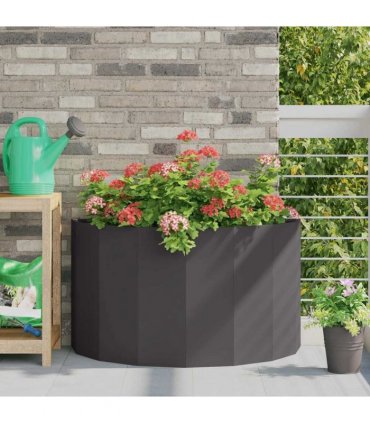 vidaXL Planter Black 90 x 45 x 50 cm Steel