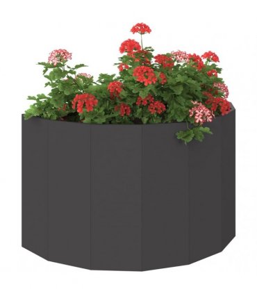 vidaXL Planter Black 90 x 45 x 50 cm Steel
