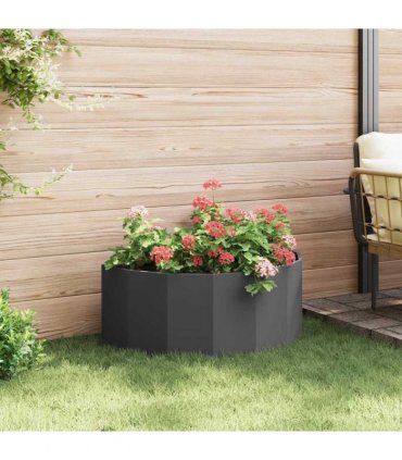 vidaXL Planter Black 90 x 45 x 35 cm Steel