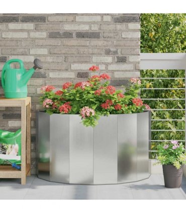 vidaXL Planter Silver 90 x 45 x 50 cm Galvanised Steel