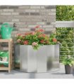 vidaXL Planter Silver 90 x 45 x 50 cm Galvanised Steel