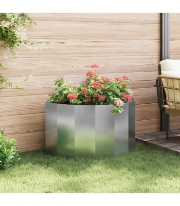 vidaXL Planter Silver 90 x 45 x 50 cm Galvanised Steel