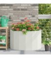 vidaXL Planter White 90 x 45 x 50 cm Steel