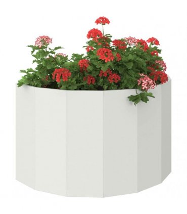 vidaXL Planter White 90 x 45 x 50 cm Steel