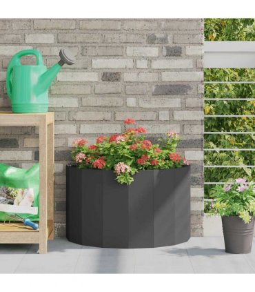 vidaXL Planter Black 60 x 30 x 35 cm Steel