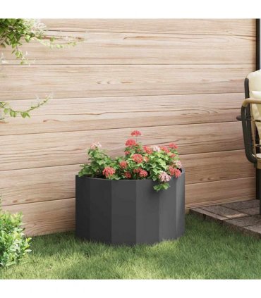 vidaXL Planter Black 60 x 30 x 35 cm Steel