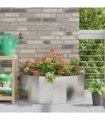 vidaXL Planter Silver 90 x 45 x 35 cm Stainless Steel