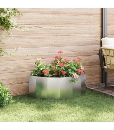 vidaXL Planter Silver 90 x 45 x 35 cm Stainless Steel