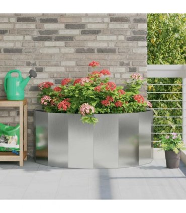 vidaXL Planter Silver 120 x 60 x 50 cm Galvanised Steel