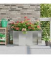 vidaXL Planter Silver 120 x 60 x 50 cm Galvanised Steel