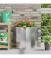 vidaXL Planter Silver 60 x 30 x 50 cm Galvanised Steel