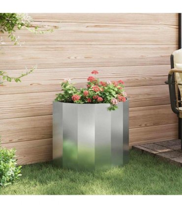 vidaXL Planter Silver 60 x 30 x 50 cm Galvanised Steel