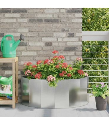 vidaXL Planter Silver 90 x 45 x 35 cm Galvanised Steel