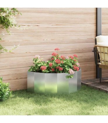 vidaXL Planter Silver 90 x 45 x 35 cm Galvanised Steel