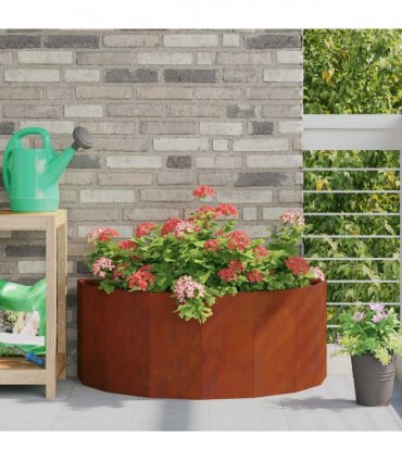 vidaXL Planter Rusty 90 x 45 x 35 cm Weathering Steel