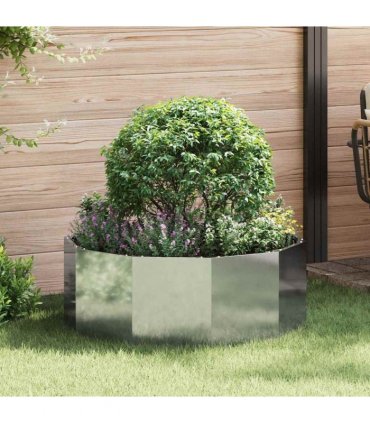 vidaXL Planter Silver 90 x 90 x 35 cm Galvanised Steel