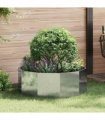 vidaXL Planter Silver 90 x 90 x 35 cm Galvanised Steel