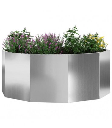vidaXL Planter Silver 90 x 90 x 35 cm Galvanised Steel