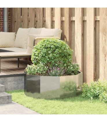vidaXL Planter Silver 90 x 90 x 35 cm Galvanised Steel