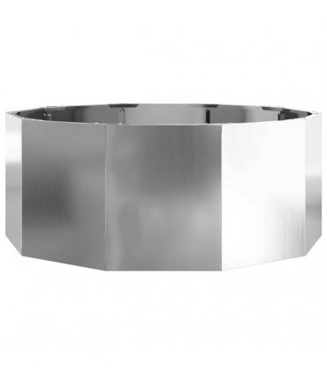vidaXL Planter Silver 90 x 90 x 35 cm Galvanised Steel