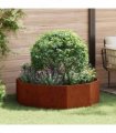 vidaXL Planter Rusty 120 x 120 x 35 cm Weathering Steel